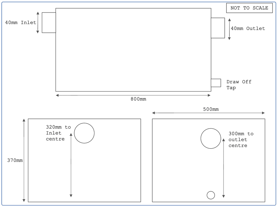 120 Litre Grease Trap - Stainless Steel - 26KG - Fat Separator