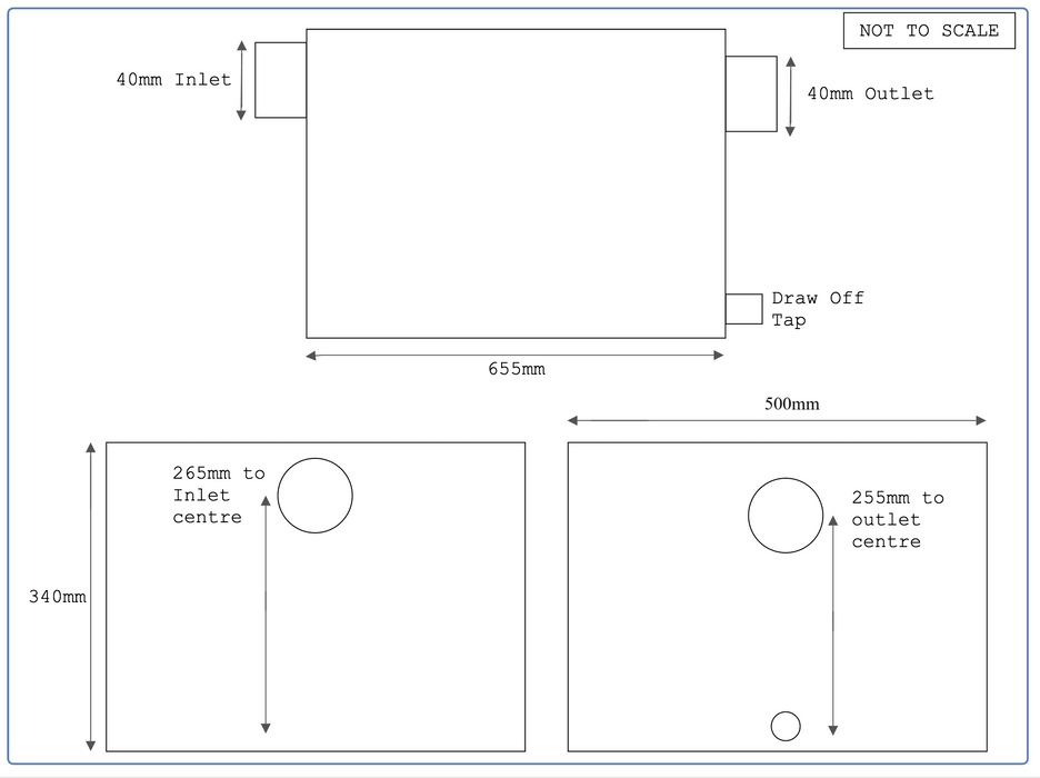 105 Litre Grease Trap - Stainless Steel - 20KG - Fat Separator