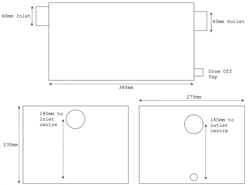 16 Litre Grease Trap - Stainless Steel - 5KG - Fat Separator
